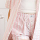 Detail of 8 Oak Gifts Pink Textured Stripe Boxer PJ Set