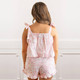 Image of 8 Oak Lane Pink Bow Toile Tie Top Ruffle Sleep Set
