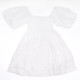 Flat Shot of 8 Oak Lane White Eyelet Puff Sleeve Smocked Dress