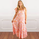8 Oak Lane Sunset Toile Smocked Flutter Sleeve Dress