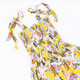 Image of 8 Oak Lane Lemon Santorini Tie Top Smocked Dress