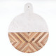 8 Oak Lane Tabletop Marble & Wood Round Serving Board