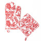 8 Oak Lane image of Nutcracker Toile Oven Mitt Set