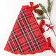 8 Oak Lane Gifts Red Plaid Quilted Tree Skirt