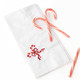 8 Oak Lane Candy Cane Embroidered Dinner Napkin