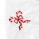 Detail of 8 Oak Lane Candy Cane Embroidered Dinner Napkin