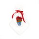 8 Oak Lane Poinsettia Embroidered Dinner Napkin