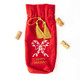 8 Oak Lane Gifts Candy Cane Embroidered Wine Bag