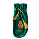8 Oak Lane Gifts Teddy Bear Embroidered Green Wine Bag