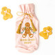 8 Oak Lane Gifts Gingerbread Embroidered Pink Wine Bag