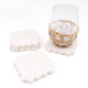 8 Oak Lane White Marble Scalloped Coaster Set