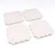 8 Oak Lane image of White Marble Scalloped Coaster Set