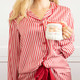 8 Oak Lane Gifts Red Stripe Satin Pant PJ Set