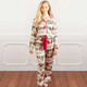 8 Oak Lane Fizz the Season Satin Pant PJ Set