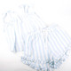 8 Oak Lane Gifts Blue & White Textured Tie Top Ruffle Sleep Set