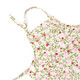 Botanical berry kitchen apron with adjustable neck strap and strawberry floral print (product view)