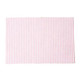 Reversible placemat with soft pink striped pattern on reverse side (flat view)