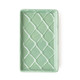 8 Oak Lane green textured soap dish with ceramic finish and raised edge design (front view)