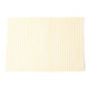 Reversible placemat with yellow stripe pattern on reverse side (top view)