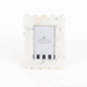 White Scalloped Marble 4 x 6 Picture Frame