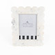 White Scalloped Marble 5 x 7 Picture Frame