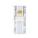 Hydrangea hand cream box and tube in a blue lattice print with hydrangea blooms (alternate angle)