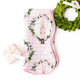 Sugarplum Gingham scalloped dinner napkin with a pink gingham nutcracker print (styled detail view)