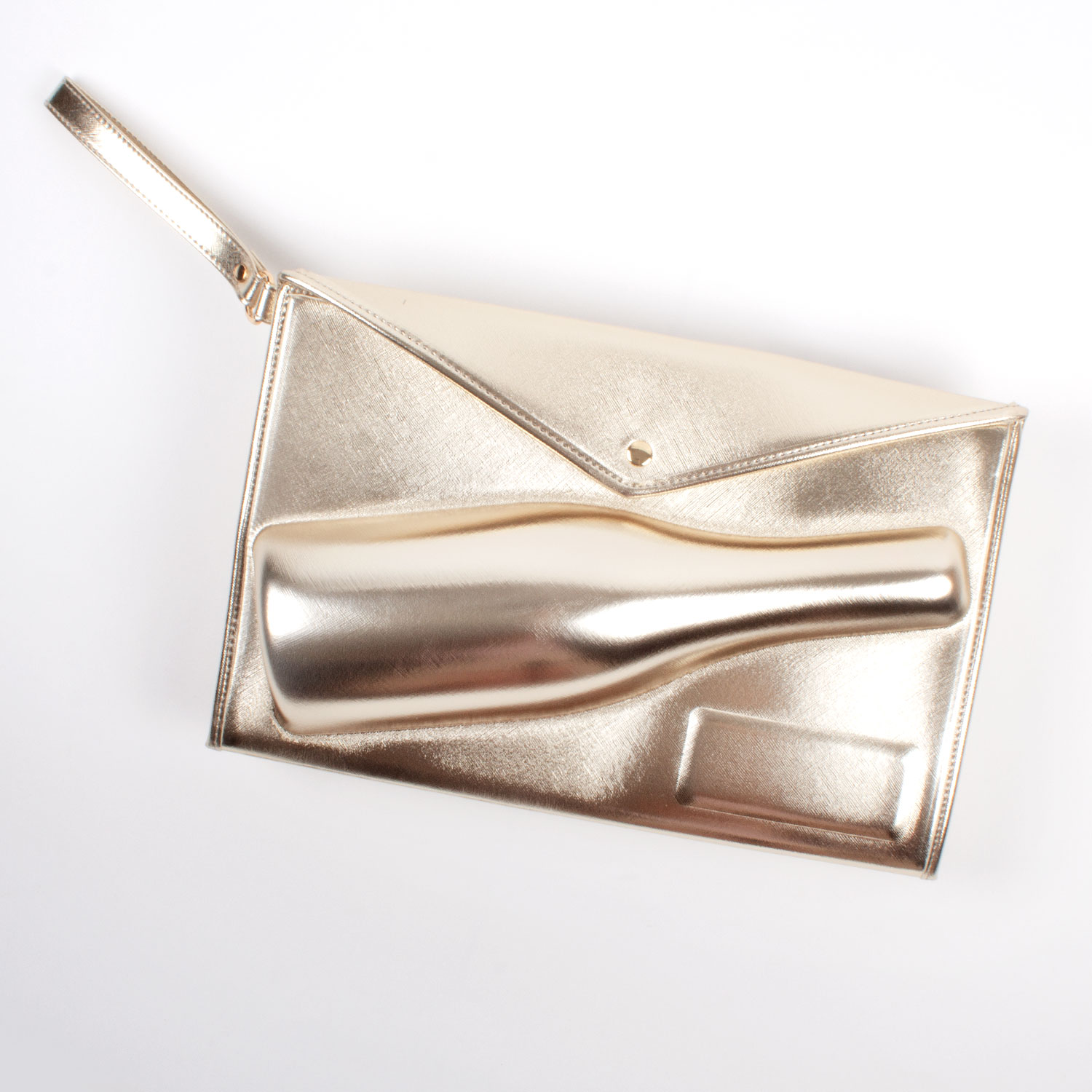 Gold Champagne Clutch - Large - 8 Oak Lane