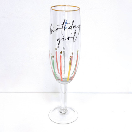 8 Oak Lane - 8oz Stemless Champagne Glass - Birthday Girl