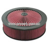 STROMBERG WW 2BBL CHROME 9" x 2 5/8" HIGH FLOW COTTON WASHABLE AIR FILTER PART # 16-208-1BLK