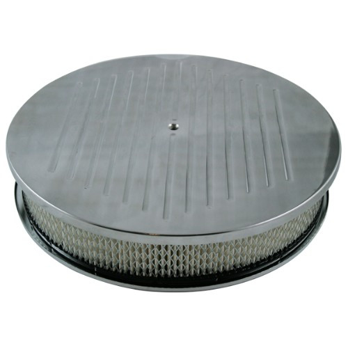 Air Filter Ball Milled Top 14-inch dia x 62mm High suit 2bbl & 4bbl Holley Part # 16-53