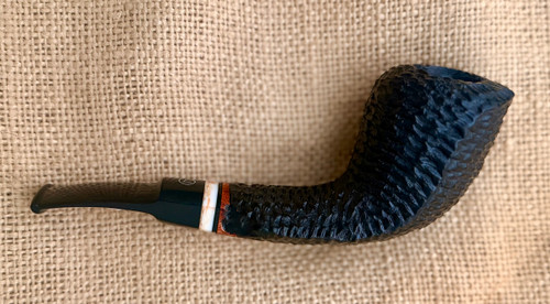 Olda Jirsa Slightly Bent Cutty Ebony Rusticated Tapered Stem