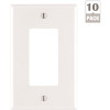 Leviton Decora 1-Gang White Decorator/Rocker Midway Nylon Wall Plate (10-Pack)