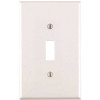 Leviton 1-Gang White Midway Toggle Nylon Wall Plate (10-Pack)