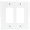 Leviton Decora 2-Gang Midway Nylon Decorator/Rocker Wall Plate - White