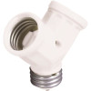 Leviton 660-Watt Keyless Twin-Socket Lamp Holder Adapter