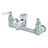 T&S 2-Handle Utility Faucet with Vacuum Breaker in Rough Chrome