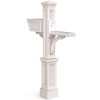 Mayne Westbrook Plus Decorative Polyethylene Mailbox Post, White