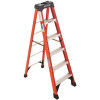 Werner 6 ft. Fiberglass Step Ladder ( 10 ft. Reach Height) with 300 lb. Load Capacity Type IA Duty Rating