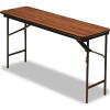 ICEBERG ENTERPRISES PREMIUM WOOD LAMINATE FOLDING TABLE, RECTANGULAR, 60W X 18D X 29H, OAK