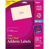 Avery Dennison AVERY EASY PEEL INKJET MAILING LABELS, 1 X 2-5/8, CLEAR, 300/PACK