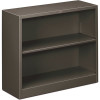 HON 34-1/2 in. W x 12-5/8 in. D x 29 in. H Charcoal 2-Shelves Metal Bookcase