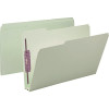 Smead 2 in. Expansion Fastener Folder, 1/3 Top Tab, Legal, Gray and Green (25-Pack)