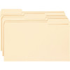 Smead 1-Ply Top Tab Legal 1/3 in. Cut Assorted Position File Folders, Manila (100-Box)