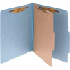 ACCO Pressboard 25-Point Classification Legal Folder 4-Section, Sky Blue (10/Box)