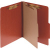 ACCO Presstex 20-Point Classification Letter Folder 4-Section, Red (10/Box)