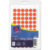 Avery Dennison AVERY REMOVABLE SELF-ADHESIVE COLOR-CODING LABELS, 1/2IN DIA, NEON RED, 840/PACK