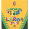 Binney & Smith / Crayola CRAYOLA LARGE CRAYONS, TUCK BOX, 8 COLORS/BOX
