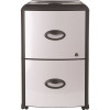 Storex 19 in. W x 15 in. D x 23 in. H Black and Silver Mobile Filing Cabinet with Metal Siding Storex 19 in. W x 15 in. D x 23 in. H Black and Silver Mobile Filing Cabinet with Metal Siding