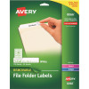 Avery 2/3 in. x 3-7/16 in. White Removable Inkjet/Laser Filing Labels (750 per Pack)